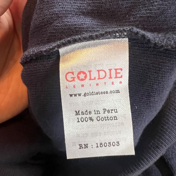 NWT Women's Goldie boutique inside out ruffle navy sweater top size small - Picture 6 of 6